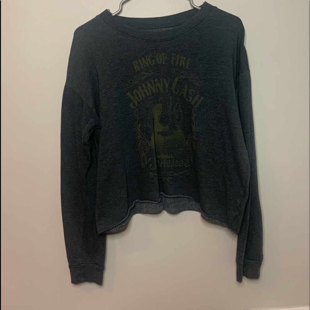 Long sleeve Johnny cash sweater t-shirt